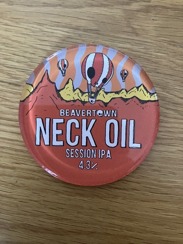 Round flat beer pump badge - beer,