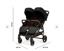 The Venus Double Stroller Black