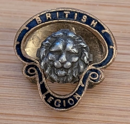 Vintage british legion lapel - british,