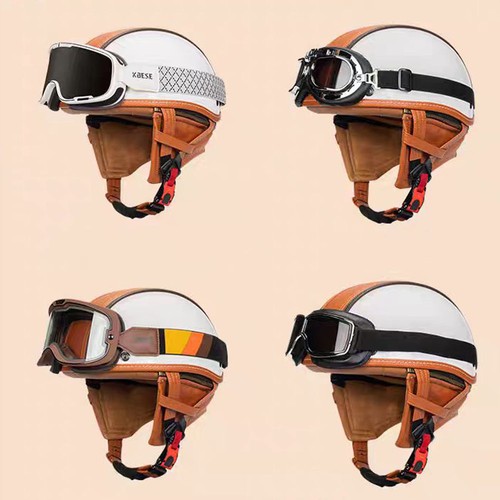 Dot leather motorcycle half - leather,