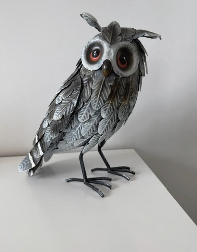 Large handmade metal owl - ,