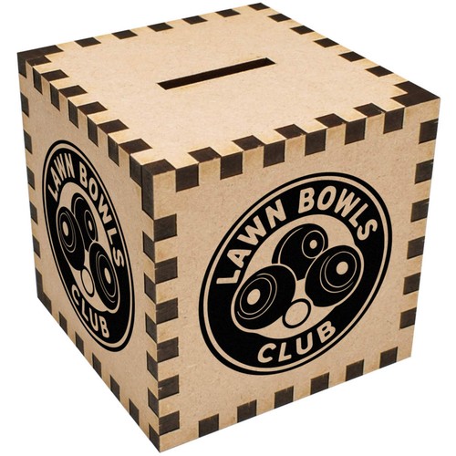 Lawn bowls club money box - 'lawn,