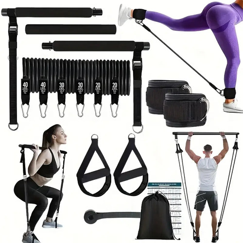 Portable pilates bar kit home - portable,