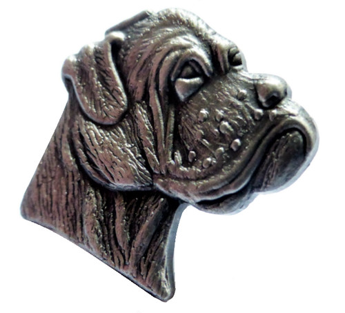 Boxer dog pewter pin badge - dog,