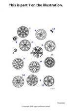 Jaguar Genuine Road Wheel Badge Emblem Decorative Decal Overlay MXD6249CA