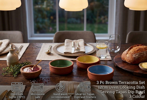 Brown terracotta set - set, 12cm
