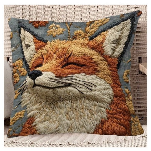 Fox print soft microfibre - fox, zip