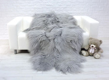 SILVER  GREY QUAD SHEEPSKIN
