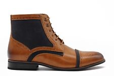 Mens Faux Suede Leather 2 Tone