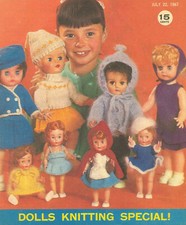 Knitting pattern copy 0626.   Dolls clothes outfits for  7, 13 & 15 inch dolls 