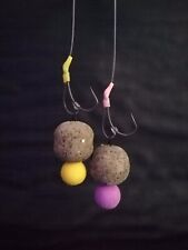 3x camo D Rigs / Danny Fairbrass Style / Teflon Hooks / Ready Made Carp Rigs