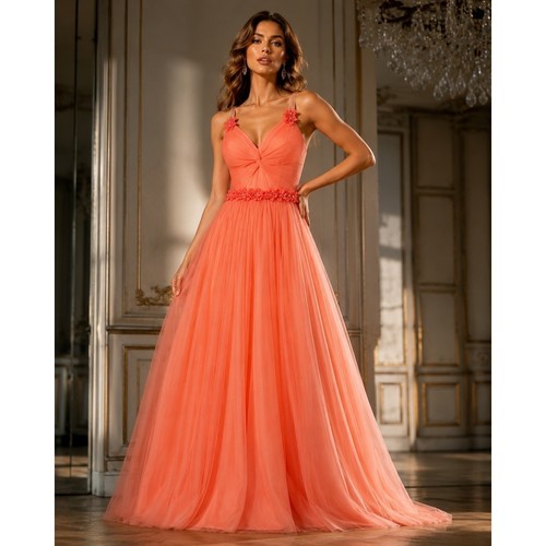 Terani couture coral tulle - couture,