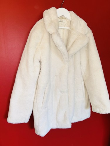Girls ivory white faux - h&m,