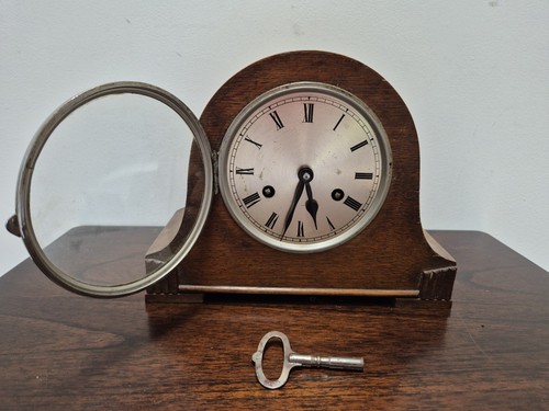 Vintage oak mantel clock - vintage, –