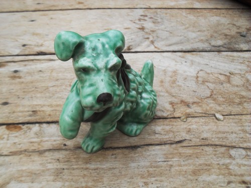 Small sylvac green terrier dog - green,