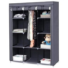 67'' Portable Closet Organizer Wardrobe Storage Organizer with 10 Shelves Quick