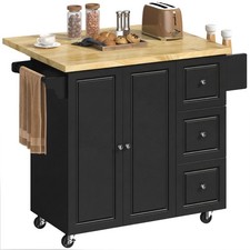 HOMCOM Rolling Kitchen Island