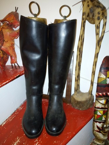 Antique pair wooden - antique, boot