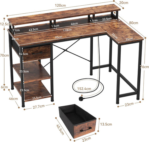 Shaped desk with - shaped,