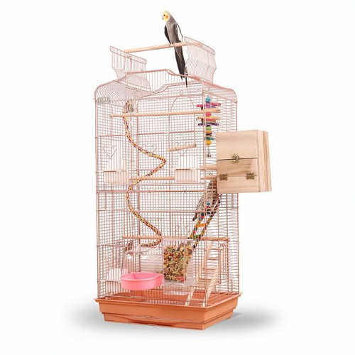 Bird cage with pull - bird, tray