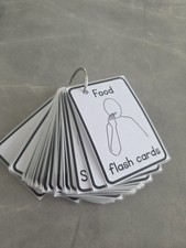 food  makaton sign flash cards