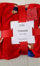PRIMARK CHRISTMAS THROW BLANKET SOFT FLEECE  BRAND NEW WITH TAGS 150x120cm