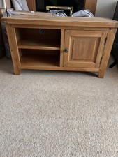 Oak TV Cabinet with Cupboard