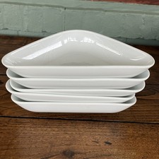 Set of  5 Jamie Oliver White On White  Easy Entertaining Triangular Bowls