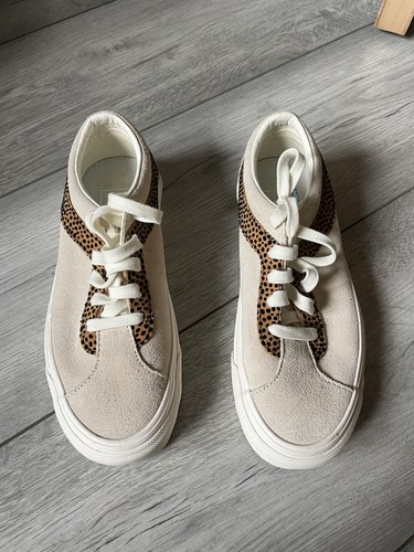 Vans cream leopard print - cream,