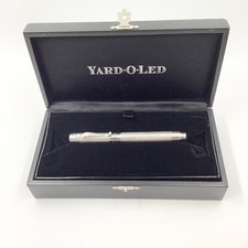 Yard O Led  Pocket Sterling Silver, Fountain Pen, Medium 18k Gold Nib , boxed