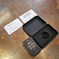 Gentle Bands The Euphoria Black Tungsten & Blue Sandstone Size 8 Wedding Ring