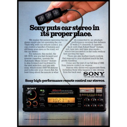 1986 sony car stereo - stereo, audio