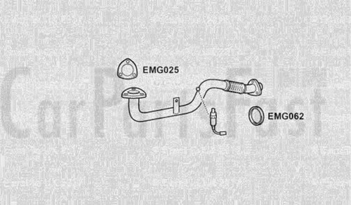 Exhaust front pipe volkswagen - front,