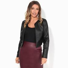 Womens Ladies PU Leather Biker