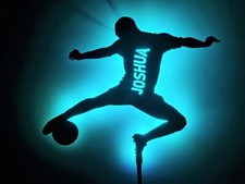 Footballer night light, personalised night light