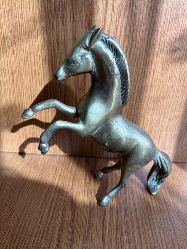 Vintage solid brass rearing - vintage,