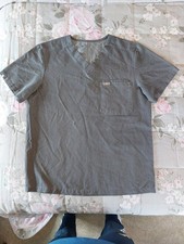 Figs Grey Catarina One-Pocket Scrub Top  large