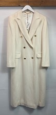 Escada Margaretha Ley-Full Length Double BreastedCoat-Cream & Gold Buttons-40/12