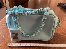 Pre owned Ciccia Aqua leather  handbag. Very dainty . Used once for a wedding.