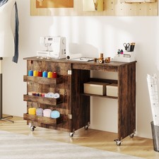 Folding Sewing Table Rolling