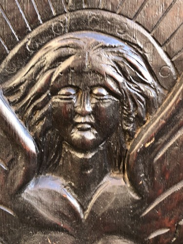 Carved wood panel - , antique