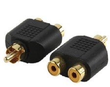 1X PHONO RCA PLUG TO 2 X PHONO