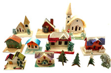 9 Vintage PUTZ Mica Christmas