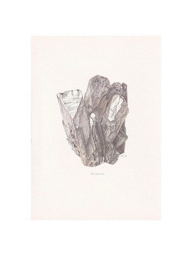 1968 danburite print - -, mineral