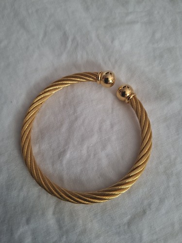 Gold coloured roman torque - gold,