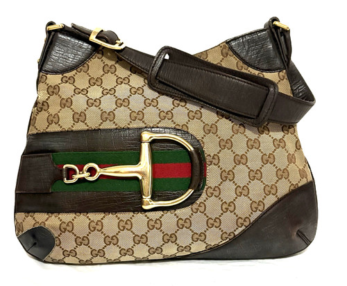 Gucci horsebit canvas dark - horsebit,