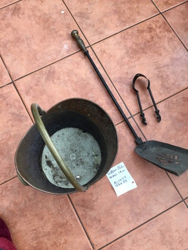 Antique coal scuttle - coal, and