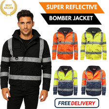 Hi Vis Viz Bomber Jacket High