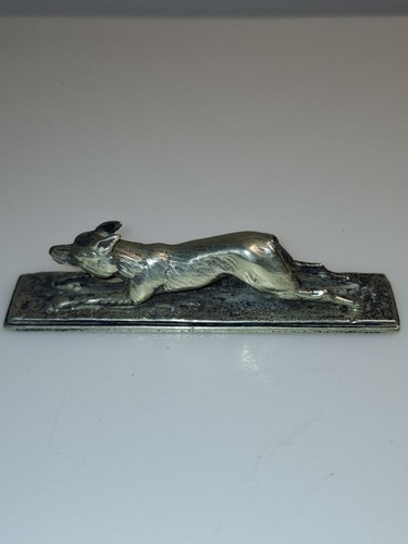 Antique silver running - , fox