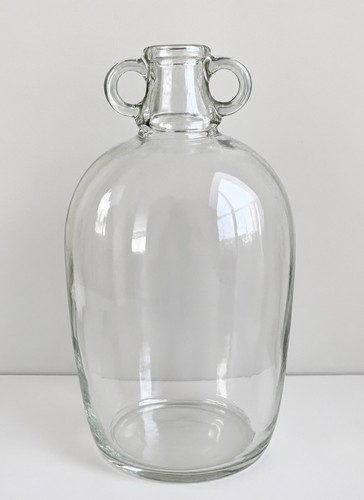Vintage clear glass demijohn - clear,
